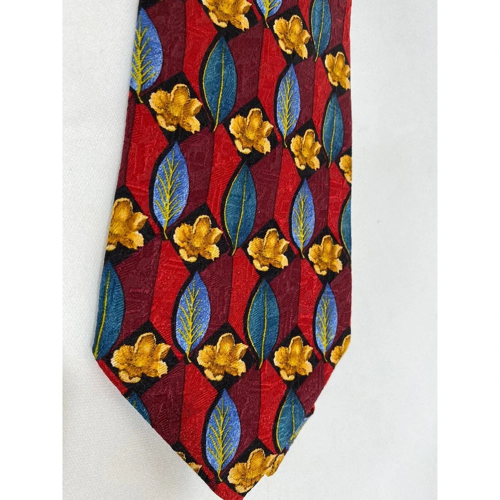 Ermenegildo Zegna Silk Tie Floral Handmade Italy Luxury Old Money Necktie